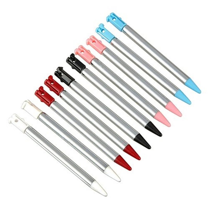 yueton Pack of 10 Retractable Replacement Metal Stylus Touch Pen, Compatible with Nintendo 3DS, 3DS XL, 3DS LL - Image 2